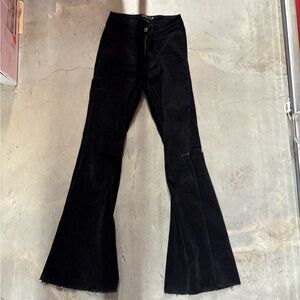 Lucky & Blessed Black Corduroy Flare Pants